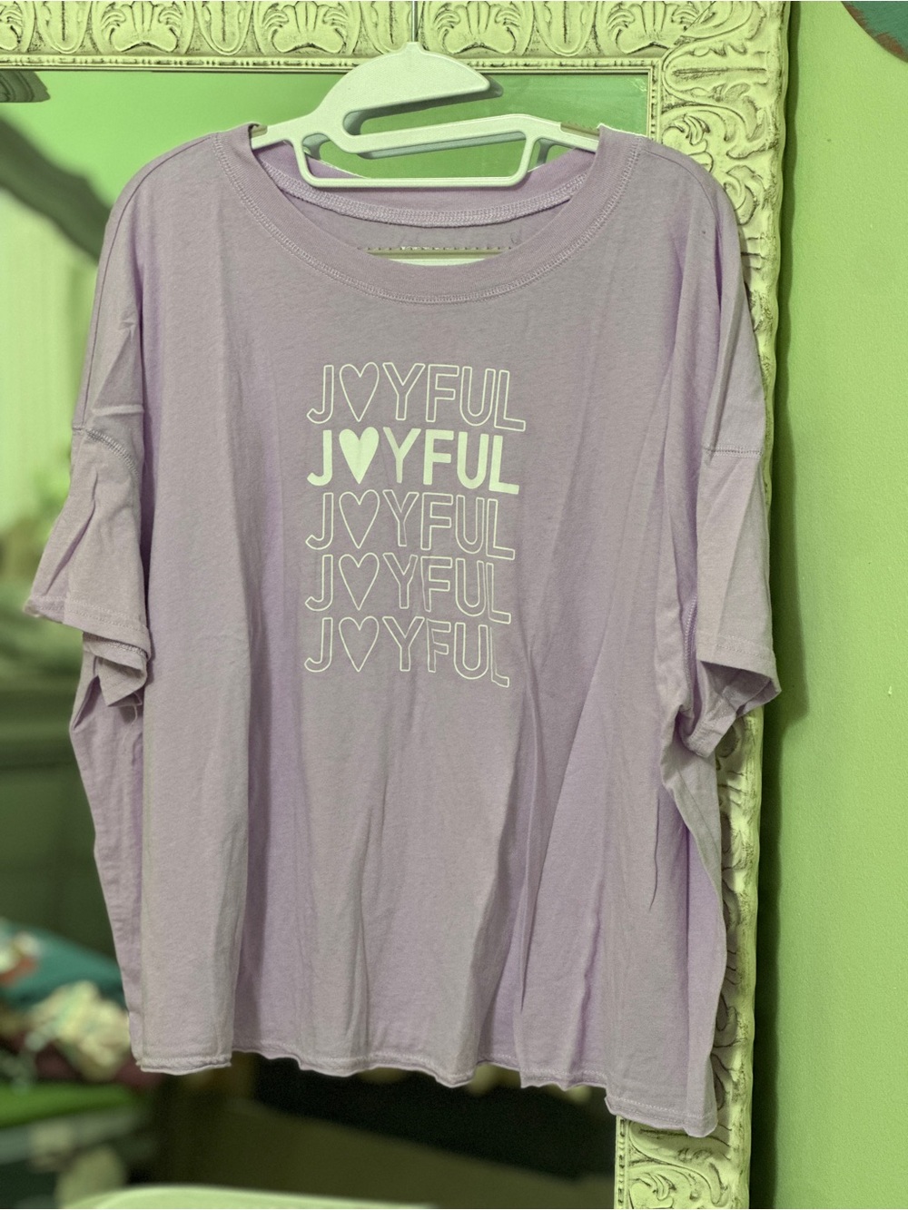 Joyful Graphic Short Sleeve Tee - Lavender